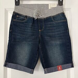 Girl’s Arizona Jean Company Blue Denim Shorts with Gray Waistband